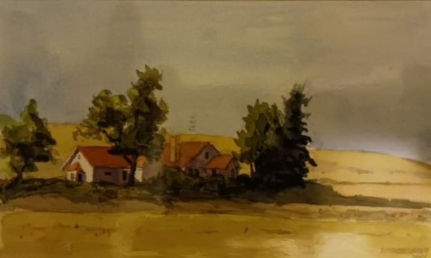 大卫·麦卡洛(David McCullough)年轻时曾考虑过自己的艺术家生涯，他在研究期间有时会画风景画或建筑的水彩画作为练习。2014年，作者将这幅复制在明信片上的乡村景象寄给了杜鲁门图书馆前馆长迈克尔·迪瓦恩(Michael Devine)。
